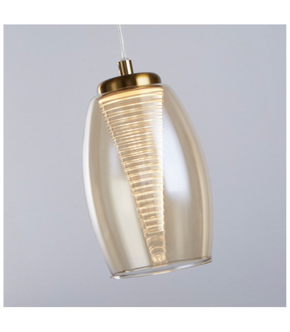Cyclone Pendant Glass, acrylic, medium steel Bronze