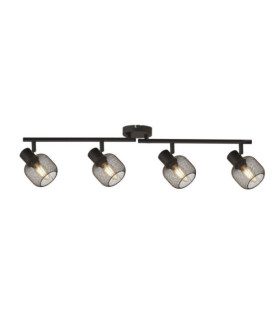 Barre de spots Meshy Acier doux Sable Noir
