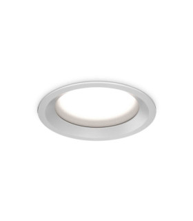 Faretto da incasso Basic Plastica, Alluminio Bianco Opaco