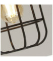 Vision Ceiling Light Mild Steel Wood, Matt Black