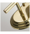 Feiss wall light Opal glass, Polished brass steel
