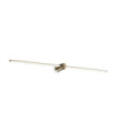 Filo Metal Bathroom Mirror Light, Aluminum Brass
