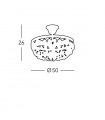 Plafonnier classique VALERIE Or 24 Carats 8 ampoules