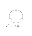 Plafonnier MOON laiton antique 1 ampoule
