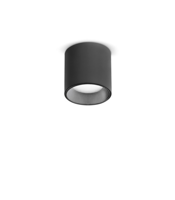 DOT Deckenleuchte Glas, schwarzes Metall