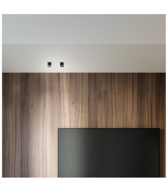 Lámpara de techo DOT de cristal, metal negro