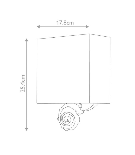 Lampada da parete Swirl. Paralume in lino, acciaio, resina bianco osso