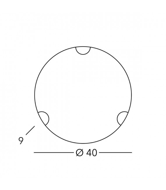 Lampada da soffitto MOON in ottone antico 1 lampadina