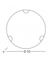 Plafonnier MOON laiton antique 1 ampoule