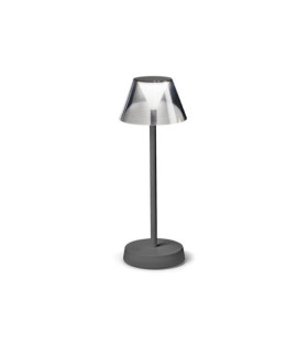 Lampada da tavolo a LED LOLITA Metallo, Plastica Grigio scuro