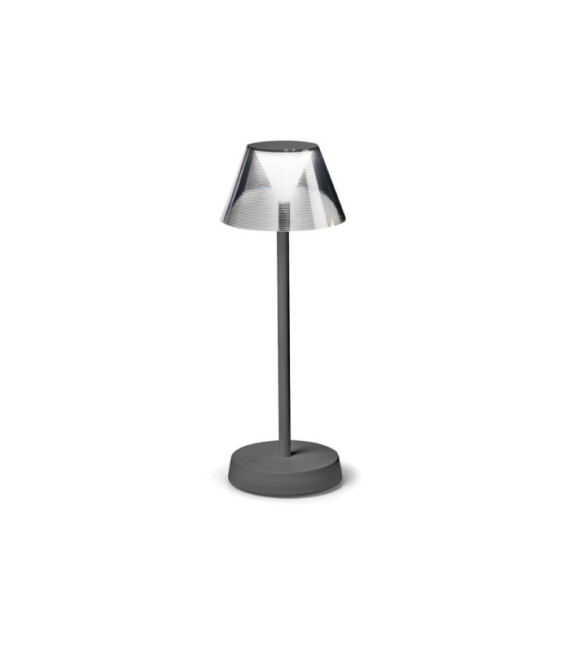 Lampada da tavolo a LED LOLITA Metallo, Plastica Grigio scuro