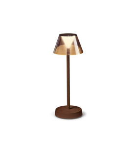 LED-Tischleuchte LOLITA Metall, Kunststoff Kaffeebraun