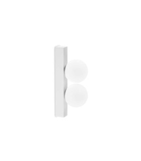 Lámpara de pared Ping de metal blanco