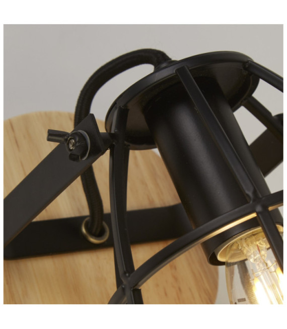 Spot Vision Acier doux Bois, Noir Mat