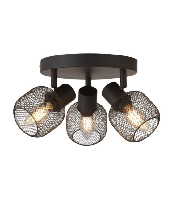 Multiple spotlight Meshy Mild steel Sand Black