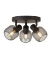 Multiple spotlight Meshy Mild steel Sand Black