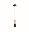 Merrygold pendant light Mild steel Matt black, Amber