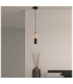 Merrygold pendant light Mild steel Matt black, Amber