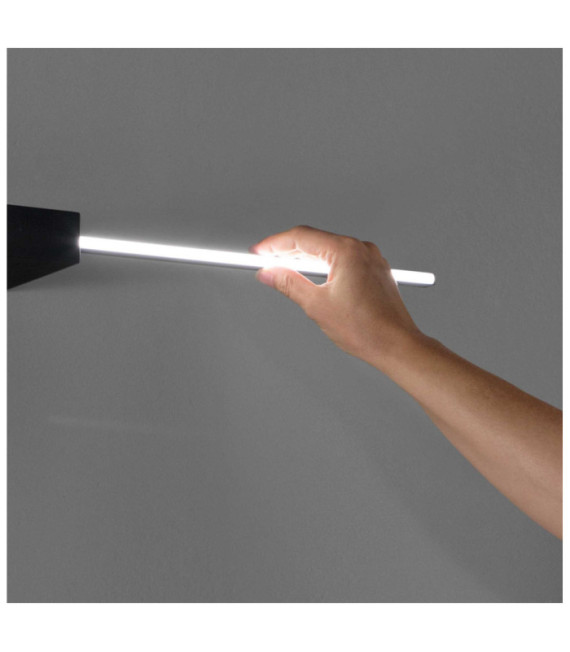 Lampada da parete a LED Theo Metallo, plastica nera