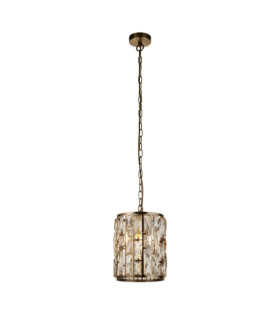 Bijou pendant light Mild steel, glass Antique Brass