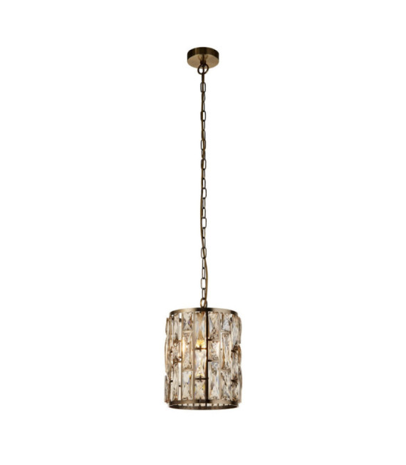 Suspension Bijou Acier doux,verre Laiton Antique