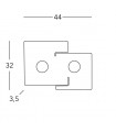 SQUARE Ceiling Light 2 lights - 5