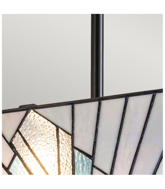 Alderley pendant light Steel, art glass Period bronze