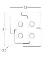 Plafonnier SQUARE blanc 4 ampoules