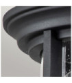 Merrill outdoor ceiling light Aluminum, transparent grained glass Black