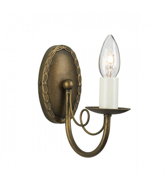 Aplique de pared Minster, negro, 1 bombilla