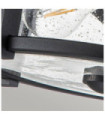 Plafonnier extérieur Merrill Aluminium,verre grainé transparent Noir