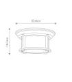 Merrill outdoor ceiling light Aluminum, transparent grained glass Black