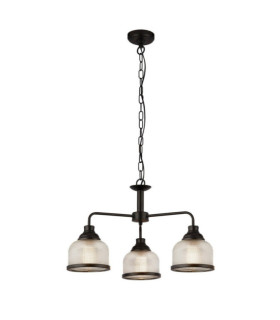 Highworth pendant light Mild steel, Clear glass, black