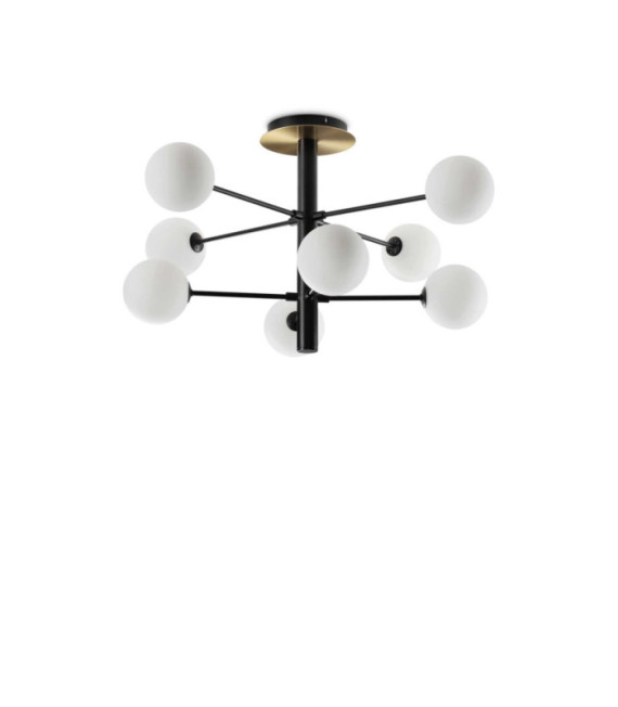 Lámpara de techo Cosmopolitan Metal Latón satinado, negro mate