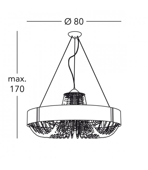 Suspension design GIOIOSA chrome 12 ampoules