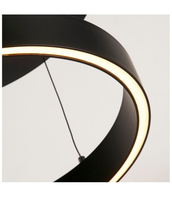 Layla LED-Pendelleuchte Baustahl, Aluminium Schwarz