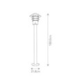 Borne de jardin Helsingor Acier inoxydable,verre transparent Noir