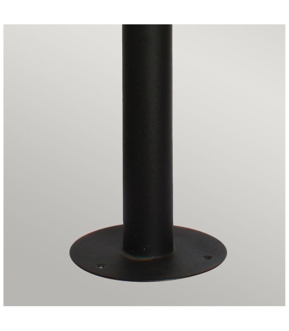 Helsingor garden bollard Stainless steel, transparent glass Black