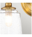 Applique murale Feiss Acier,verre grainé transparent Laiton bruni