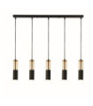 Merrygold pendant light Mild steel Matt black, Amber
