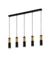 Merrygold pendant light Mild steel Matt black, Amber