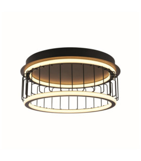 Circolo ceiling light Aluminum, mild steel White, black sand