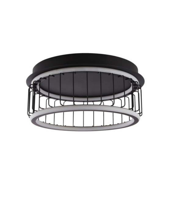 Lámpara de techo Circolo Aluminio, acero dulce Blanco, negro arena