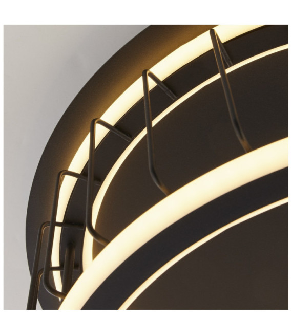 Circolo ceiling light Aluminum, mild steel White, black sand