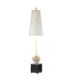 Swirl Table Lamp Resin, Parchment, Steel Black, Bone White