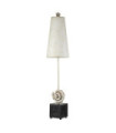 Swirl Table Lamp Resin, Parchment, Steel Black, Bone White