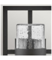 Applique murale extérieur Cordillera Verre à graines transparent,aluminium Noir