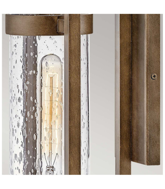 Cordillera outdoor wall light Clear seeded glass, aluminum Burnished bronze