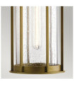Camillo outdoor pendant light Aluminum, transparent grained glass Painted natural brass