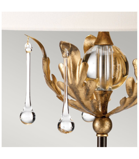 Amarilli table lamp Steel lampshade, K9 cut glass Bronze